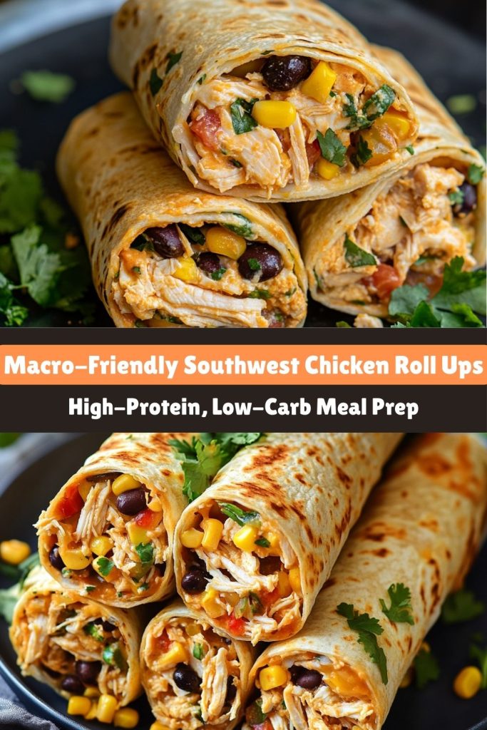 Macro-Friendly Southwest Chicken Roll Ups