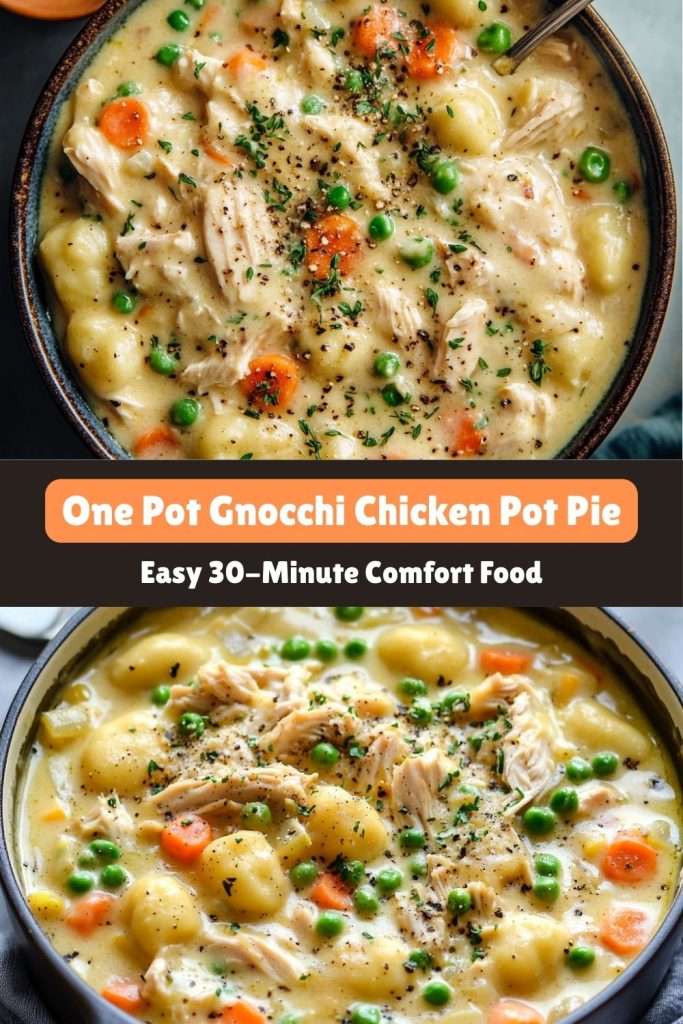 One Pot Gnocchi Chicken Pot Pie
