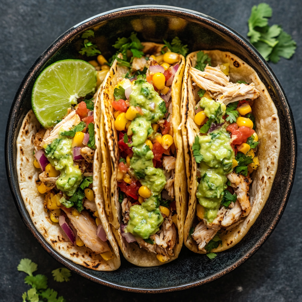 Crockpot Cilantro Lime Chicken Tacos