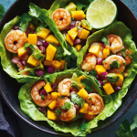 Shrimp Taco Lettuce Wraps with Mango Salsa
