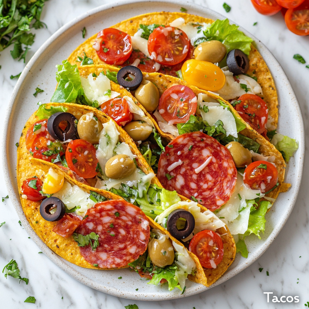 Low-Carb Antipasto Tacos