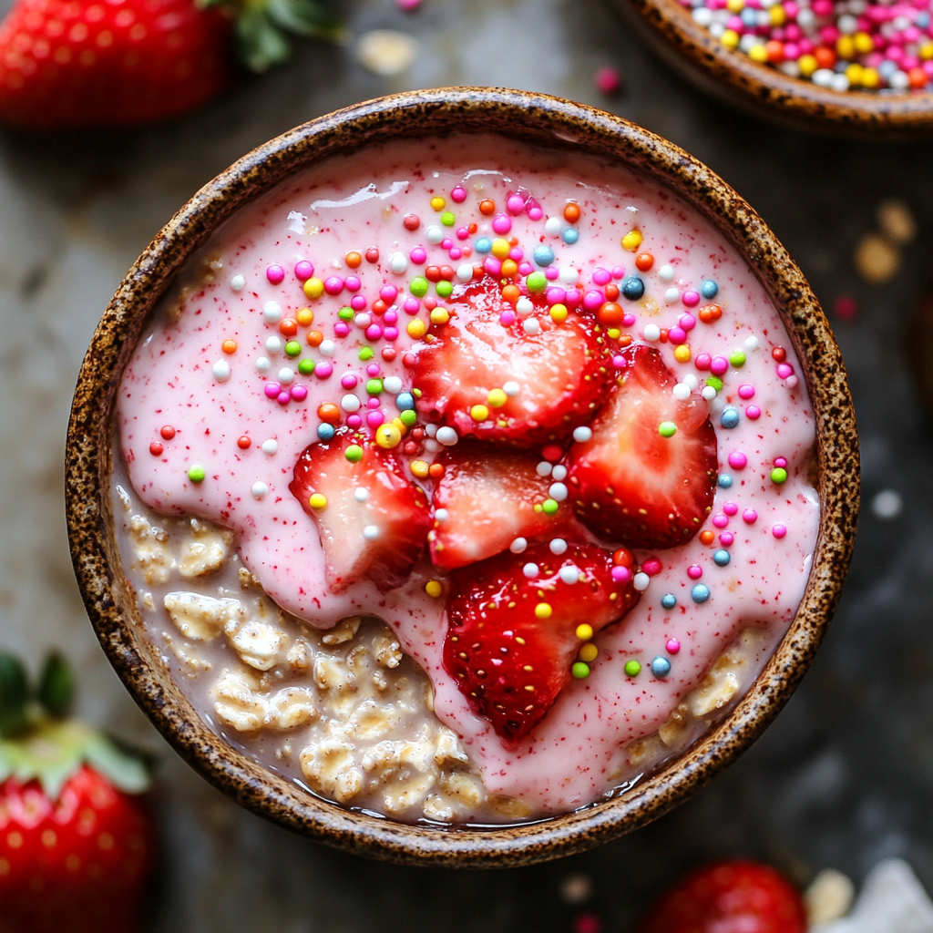 Strawberry Pop Tart Protein Baked Oats