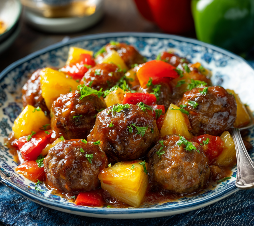 Dump & Go Crockpot Sweet and Sour Meatballs