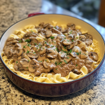 Creamy Beef Stroganoff with Egg Noodles