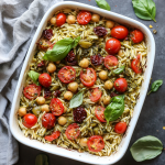 Pesto Baked Orzo Meal Prep