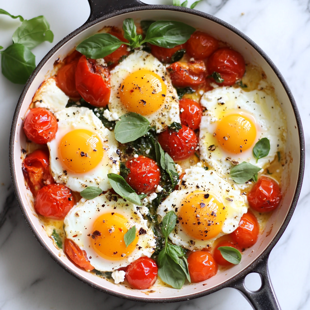 Baked Feta Eggs