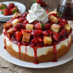 Gluten-Free Strawberry Shortcake Cheesecake