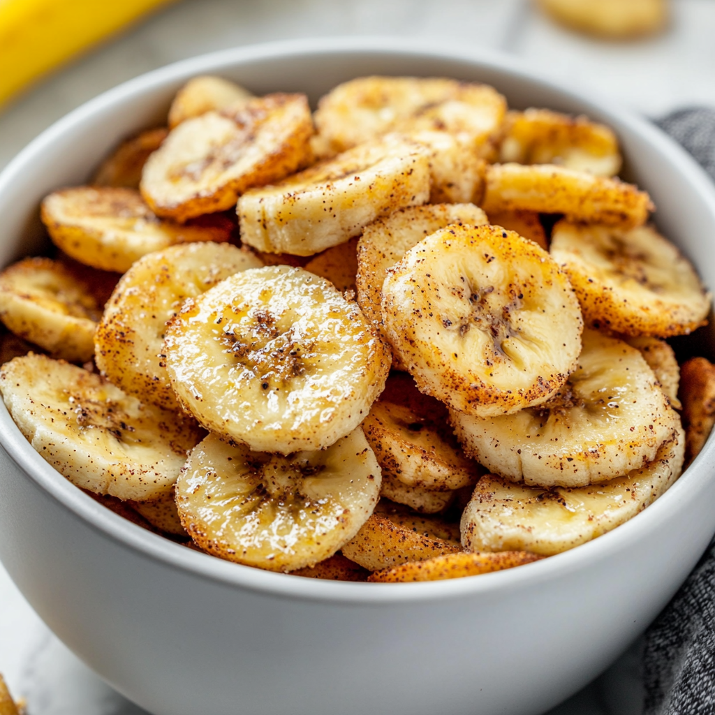 Cinnamon-Sugar Air Fryer Banana Chips