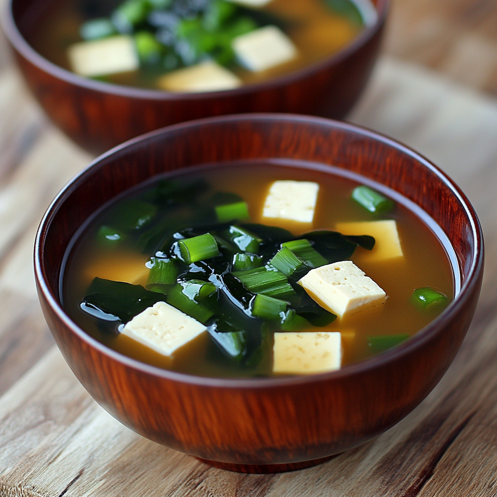 Homemade Miso Soup with Tofu