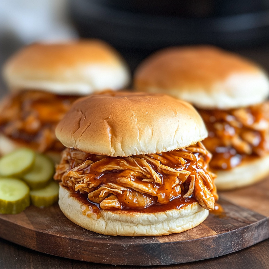 Crockpot Hot Honey Chicken Sandwich