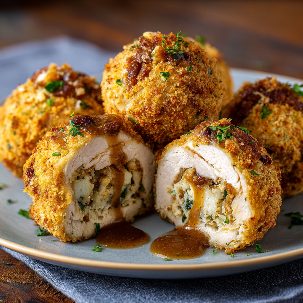 Giant Stuffed Turkey Balls