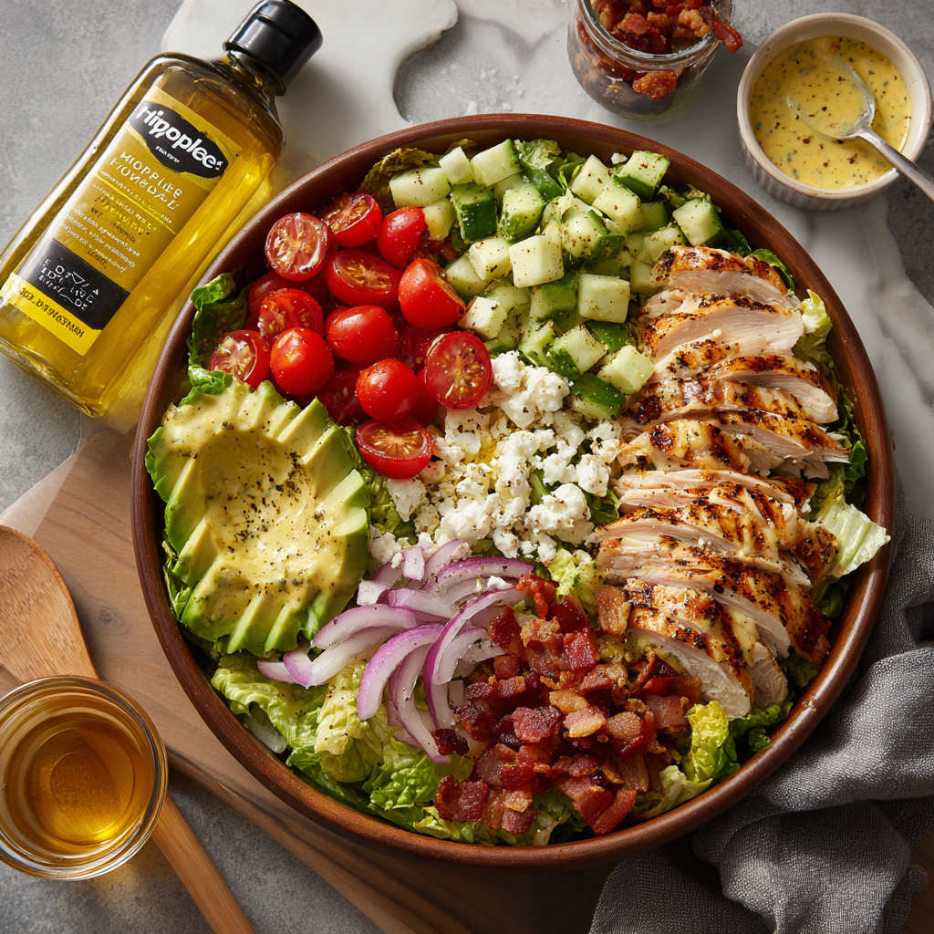 Chopped Chicken Salad with Honey Mustard Dressing