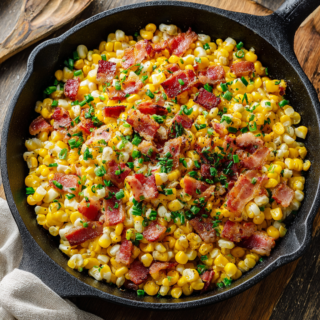 Fresh Corn and Bacon Side Dish