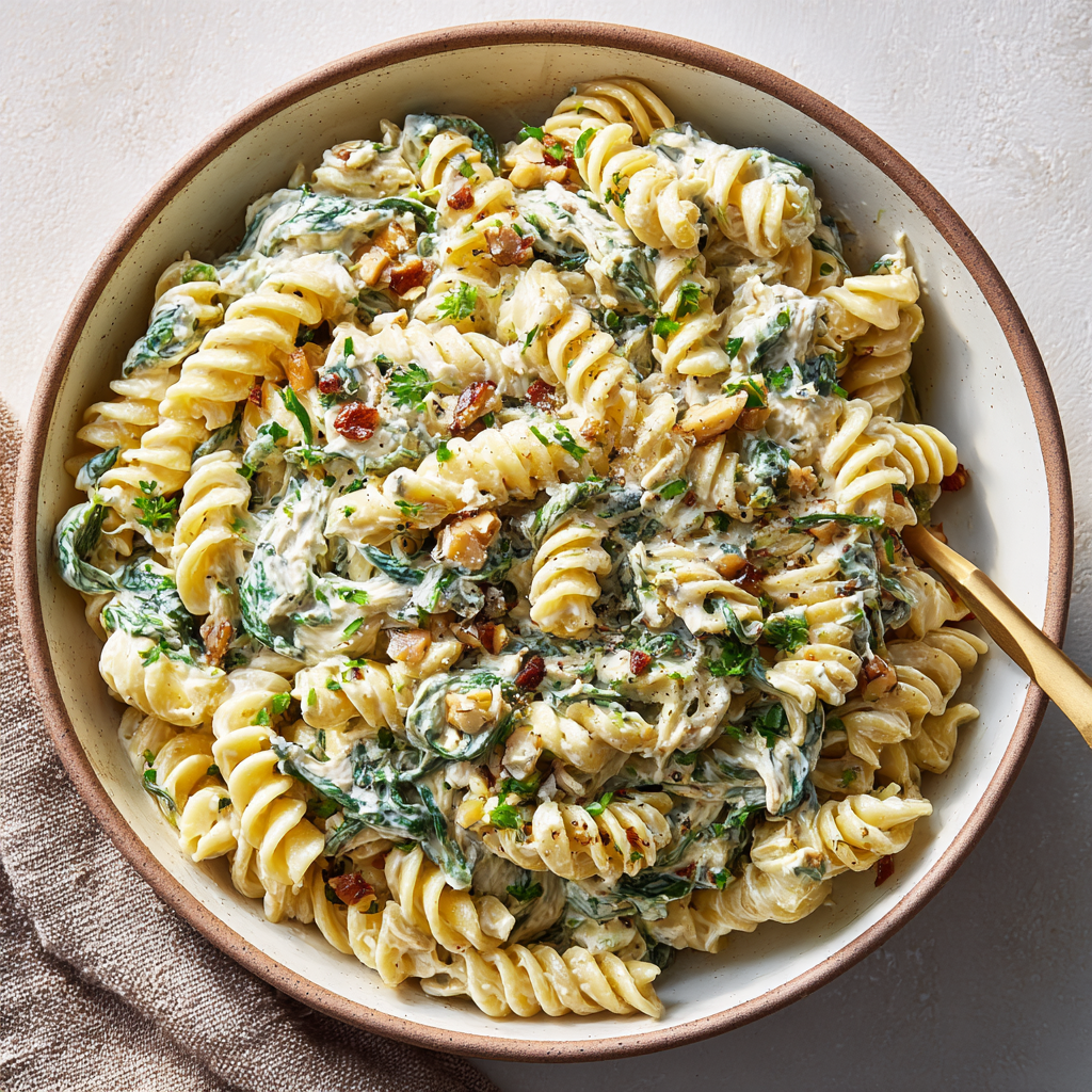 Spinach Dip Gluten-Free Pasta Salad