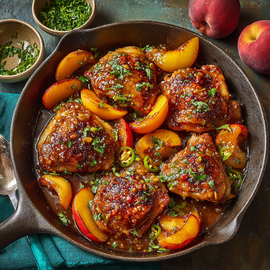 30-Minute Jalapeño Peach Chicken