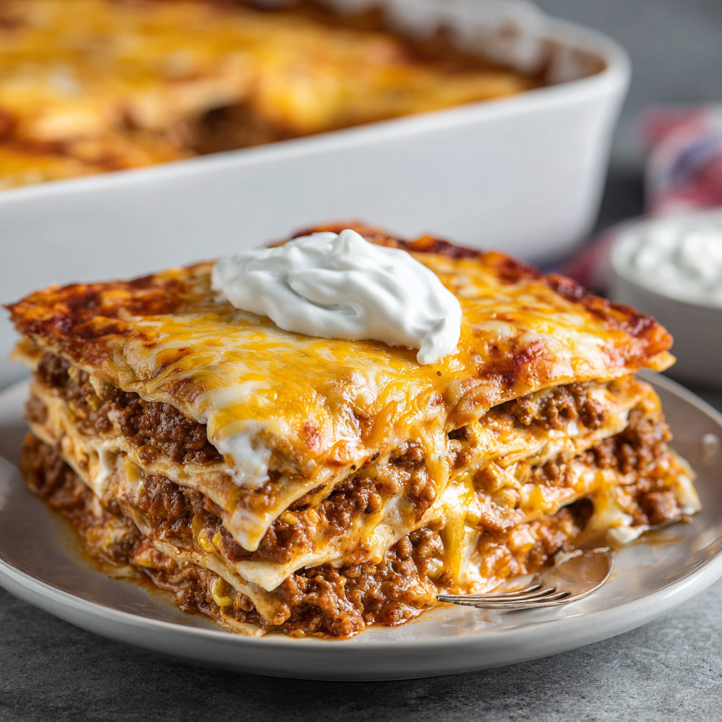 Cheesy Taco Lasagna