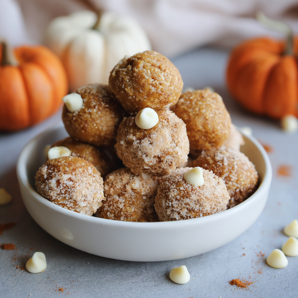 No-Bake Pumpkin Cheesecake Energy Bites