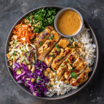 Peanut Butter Chicken & Rice Bowls