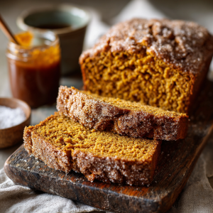 Cinnamon Sugar-Topped Pumpkin Spice Bread