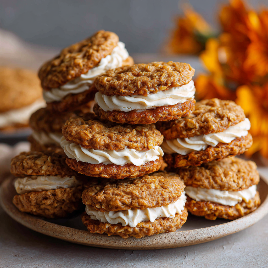 Pumpkin Oatmeal Cream Pies