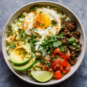Cauliflower Rice Taco Bowl