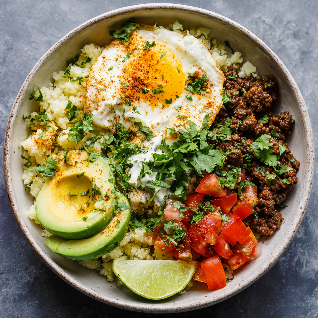 Cauliflower Rice Taco Bowl