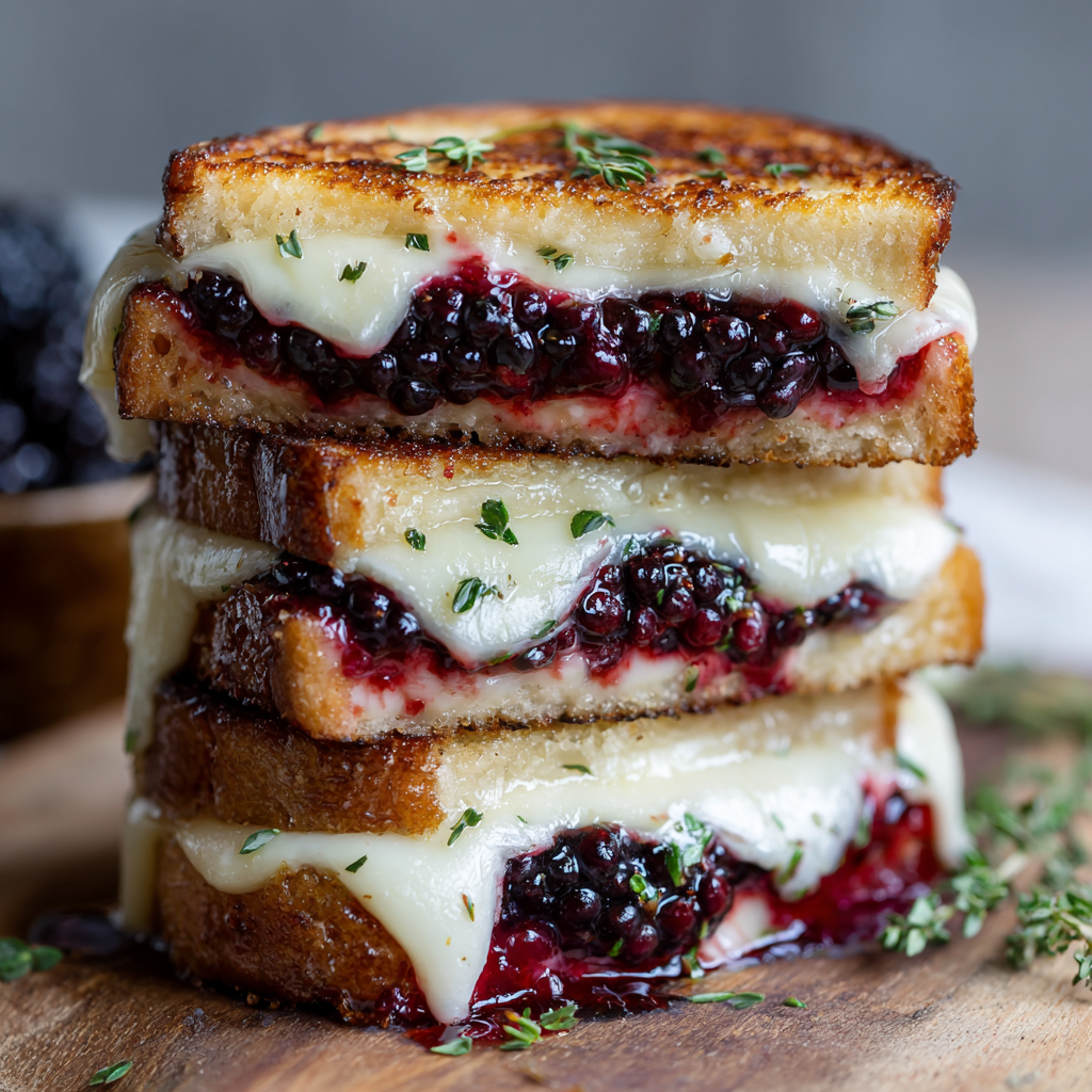 Blackberry Balsamic & Brie Grilled Cheese