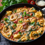 CREAMY TOMATO BASIL TORTELLINI SKILLET