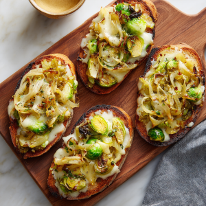 Brussels Tartines with Caramelized Onions