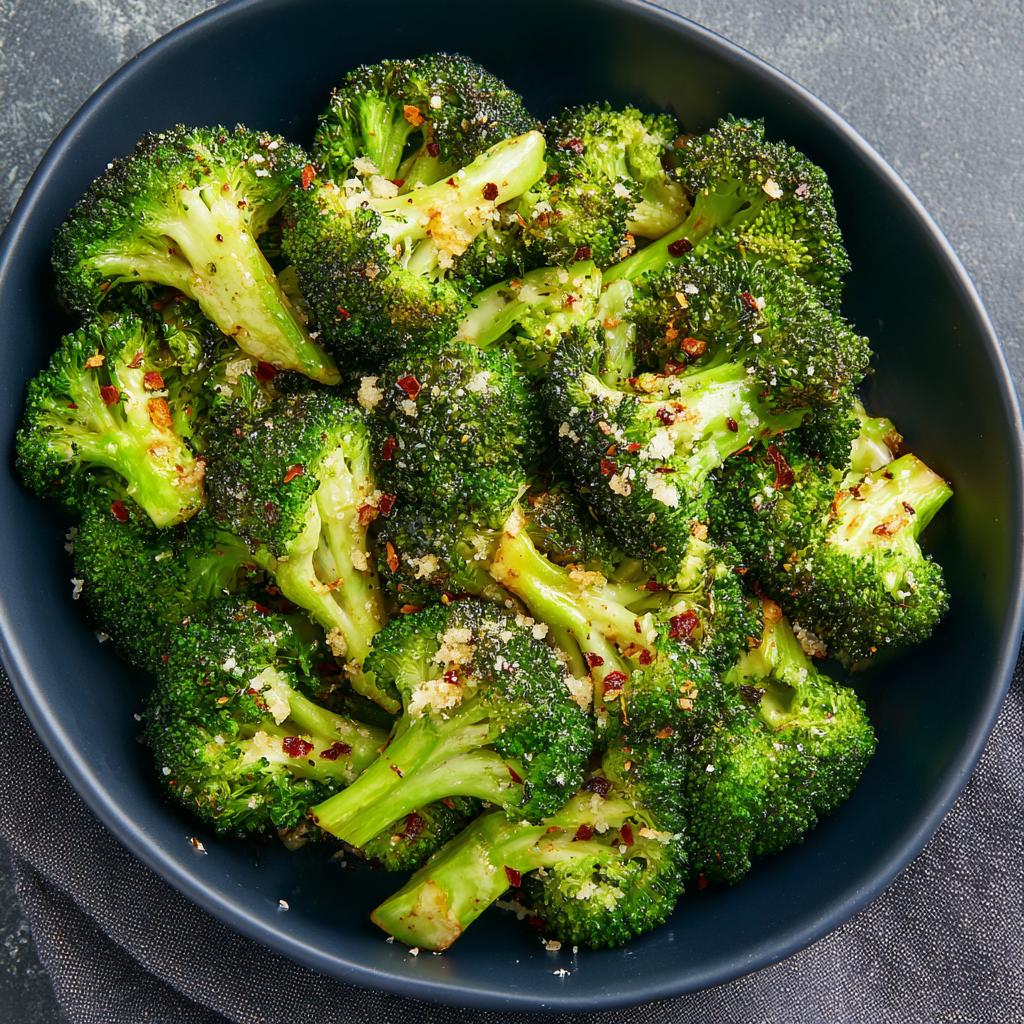Crispy Garlic Air Fryer Broccoli
