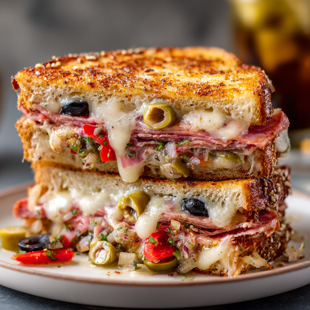 Muffaletta Grilled Cheese