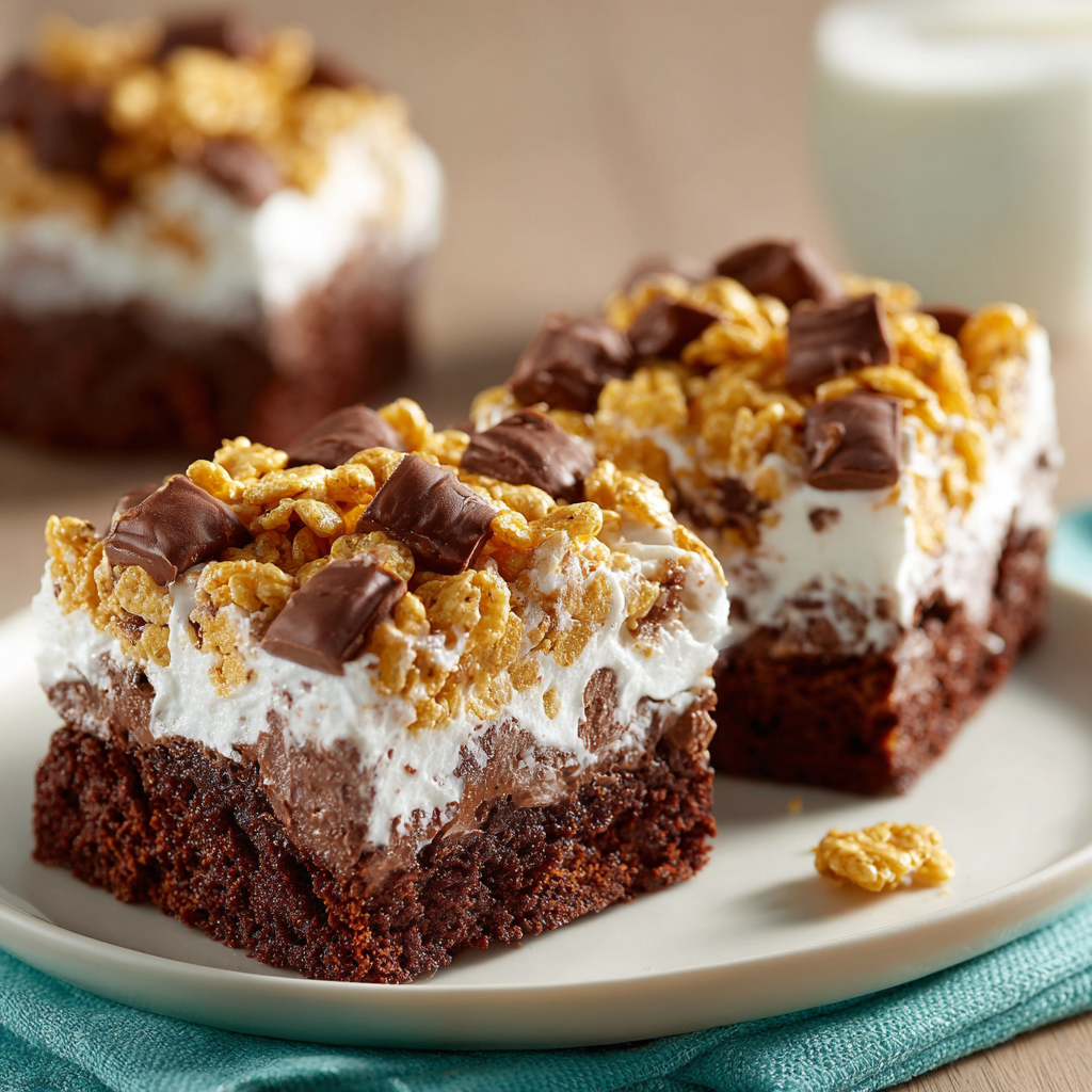 Brownie Marshmallow Crunch Bars