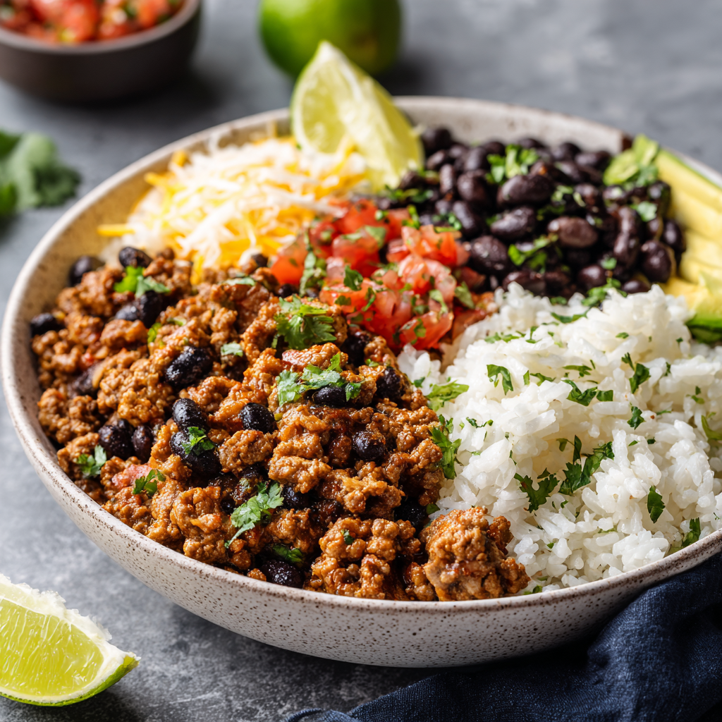 GROUND TURKEY TACO BOWLS