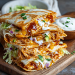 BBQ RANCH CHICKEN QUESADILLA TACOS