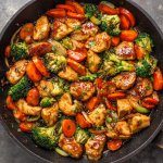 HONEY GARLIC CHICKEN STIR FRY
