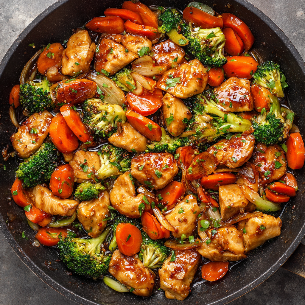 HONEY GARLIC CHICKEN STIR FRY