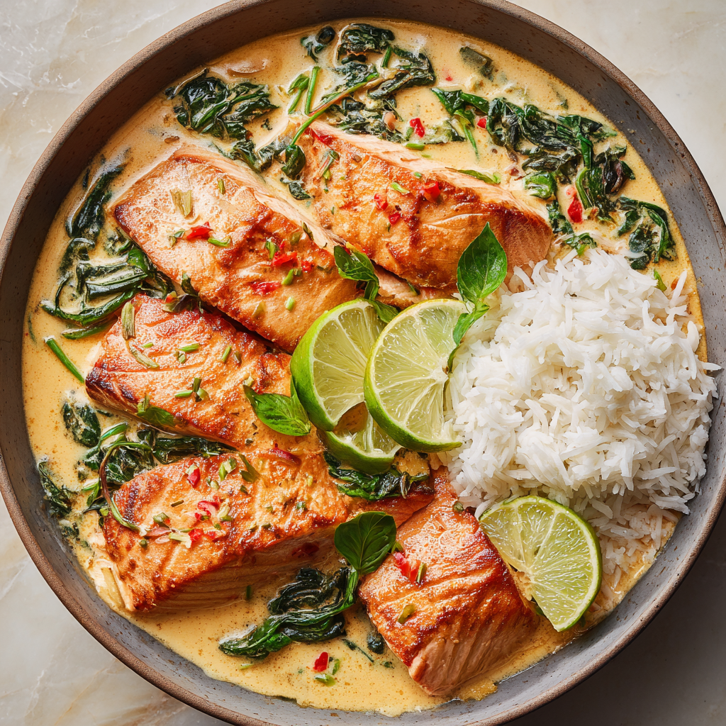 30-Minute Salmon Coconut Curry