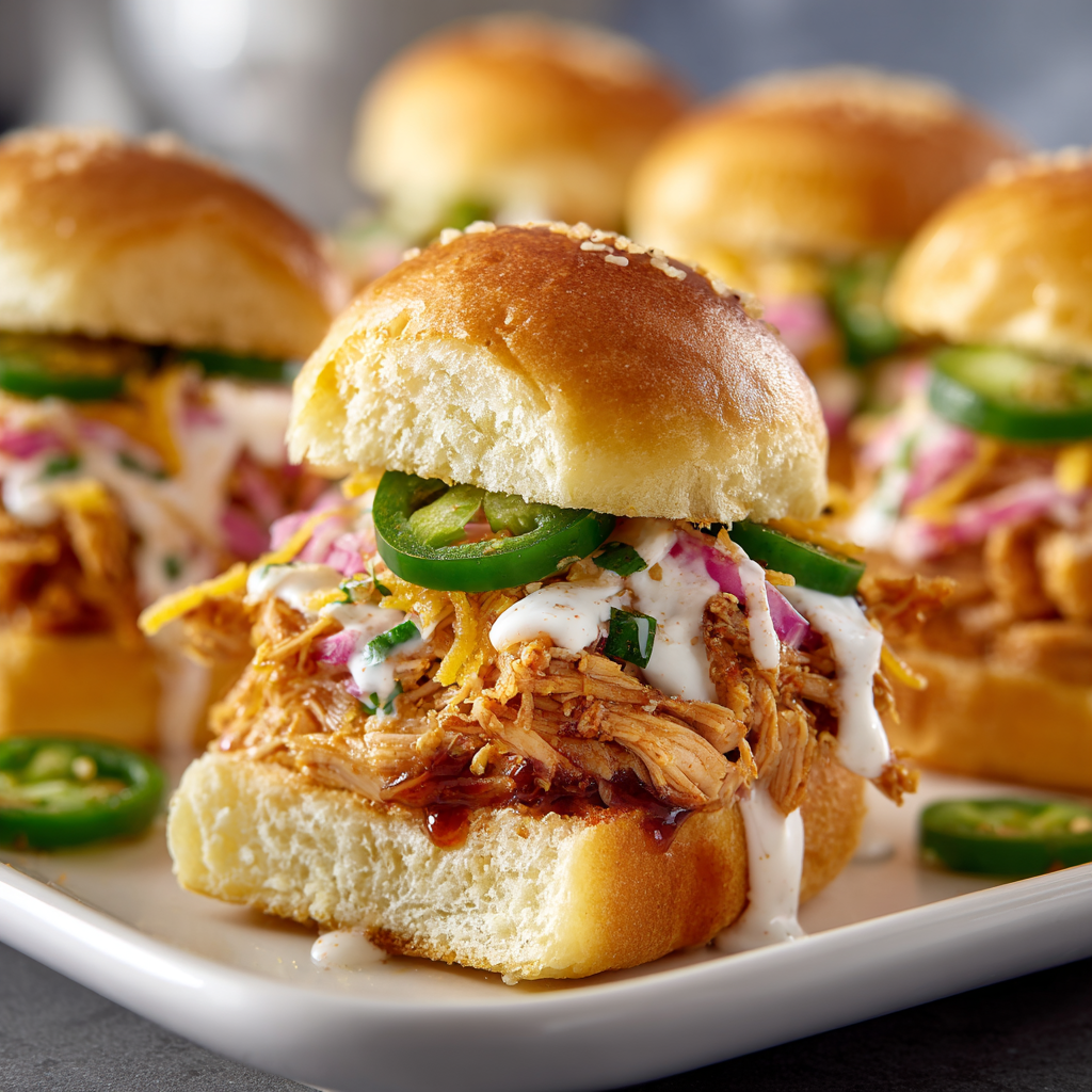 Crispy Jalapeño BBQ Chicken Sliders