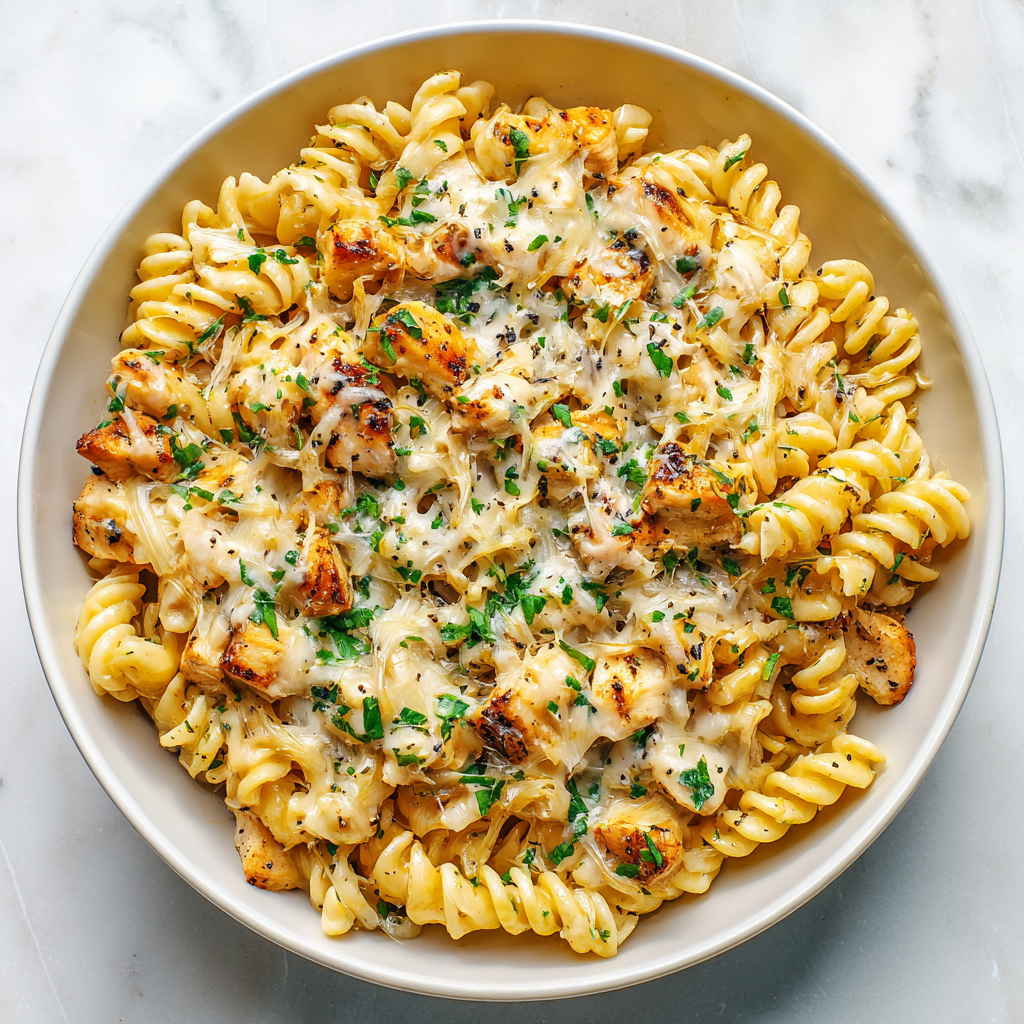 Meal Prep Creamy French Onion Chicken Pasta