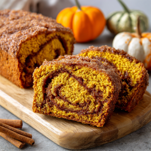 Cinnamon Swirl Pumpkin Bread Mini Loaves
