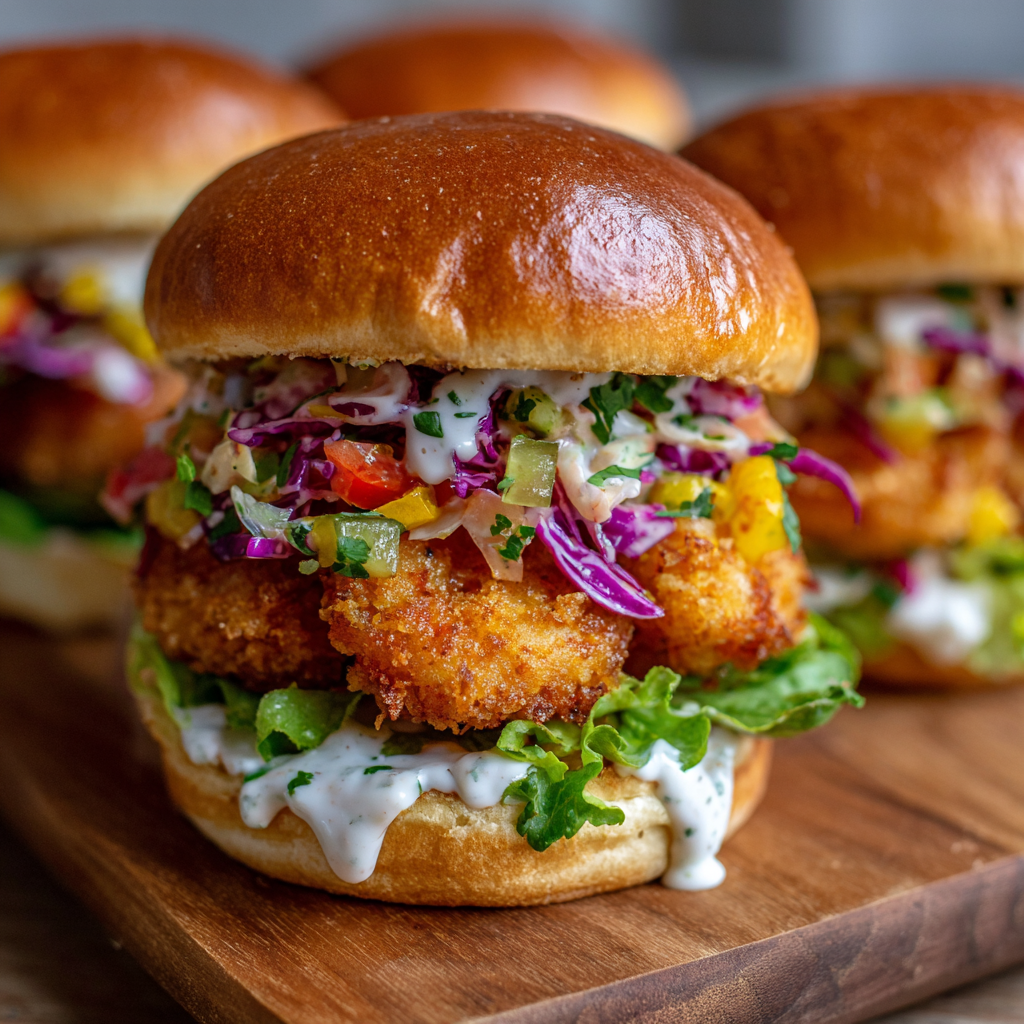 Korean Style Shrimp Burger