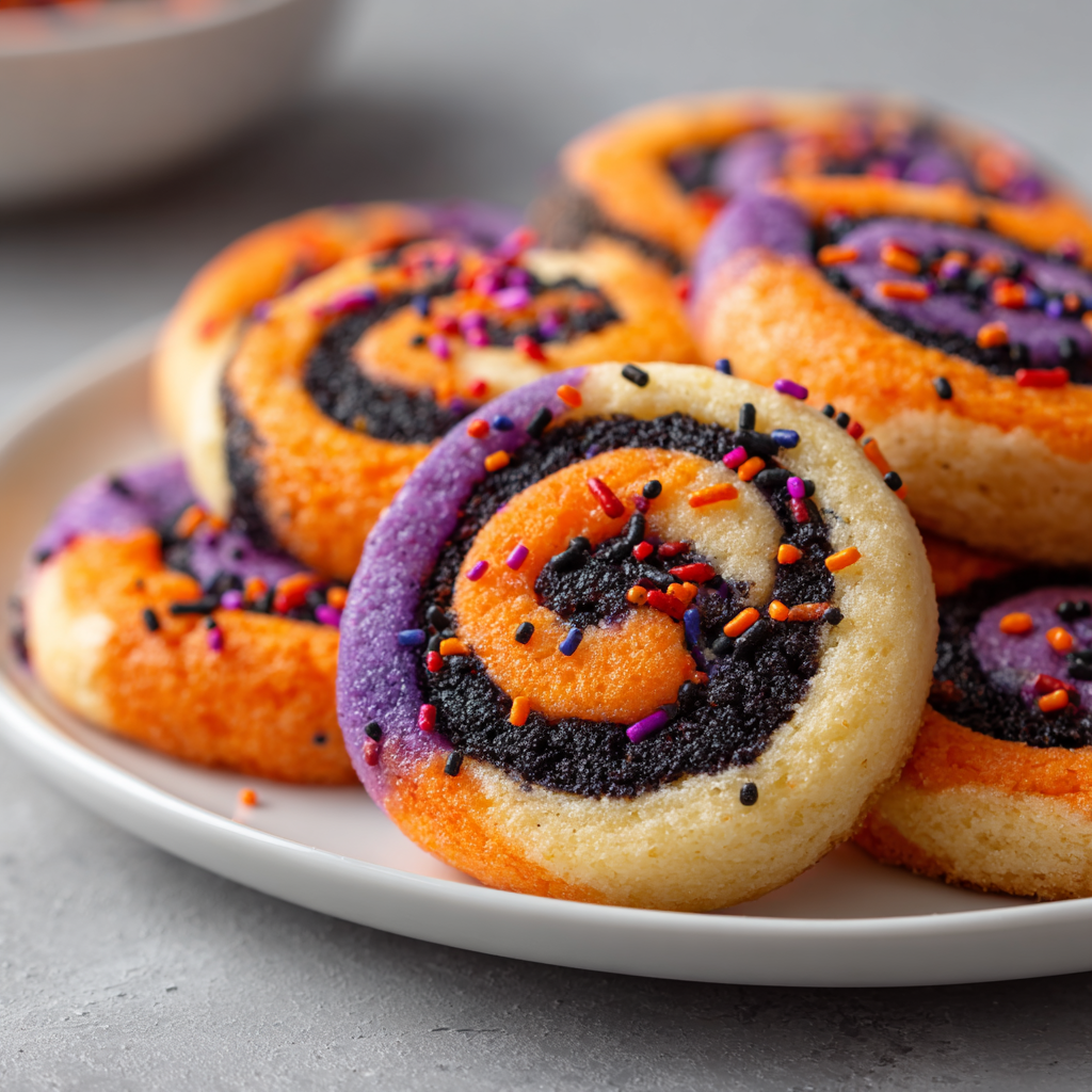 Halloween Pinwheel Cookies