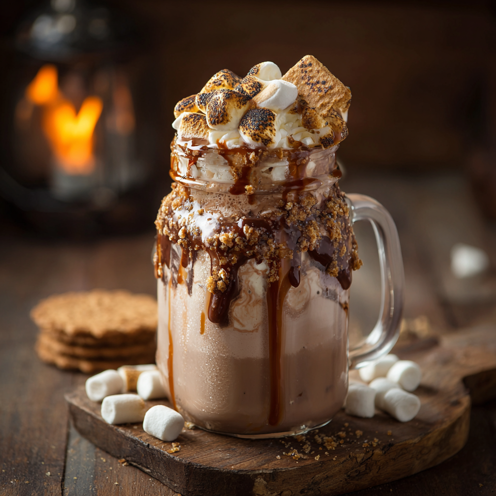 Toasted Marshmallow S’mores Milkshake