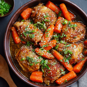 Crockpot Honey Garlic Chicken & Carrots