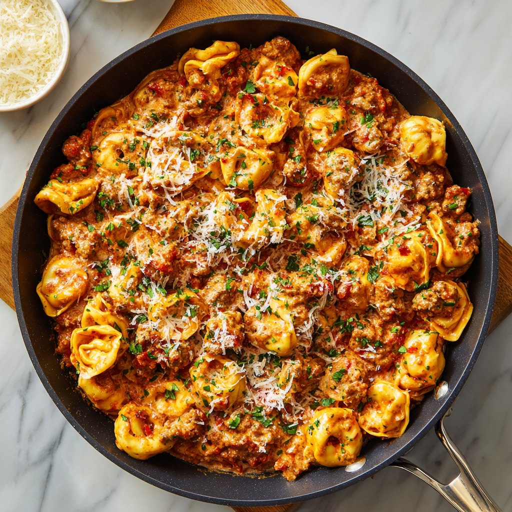 Creamy Spicy Sausage Tortellini