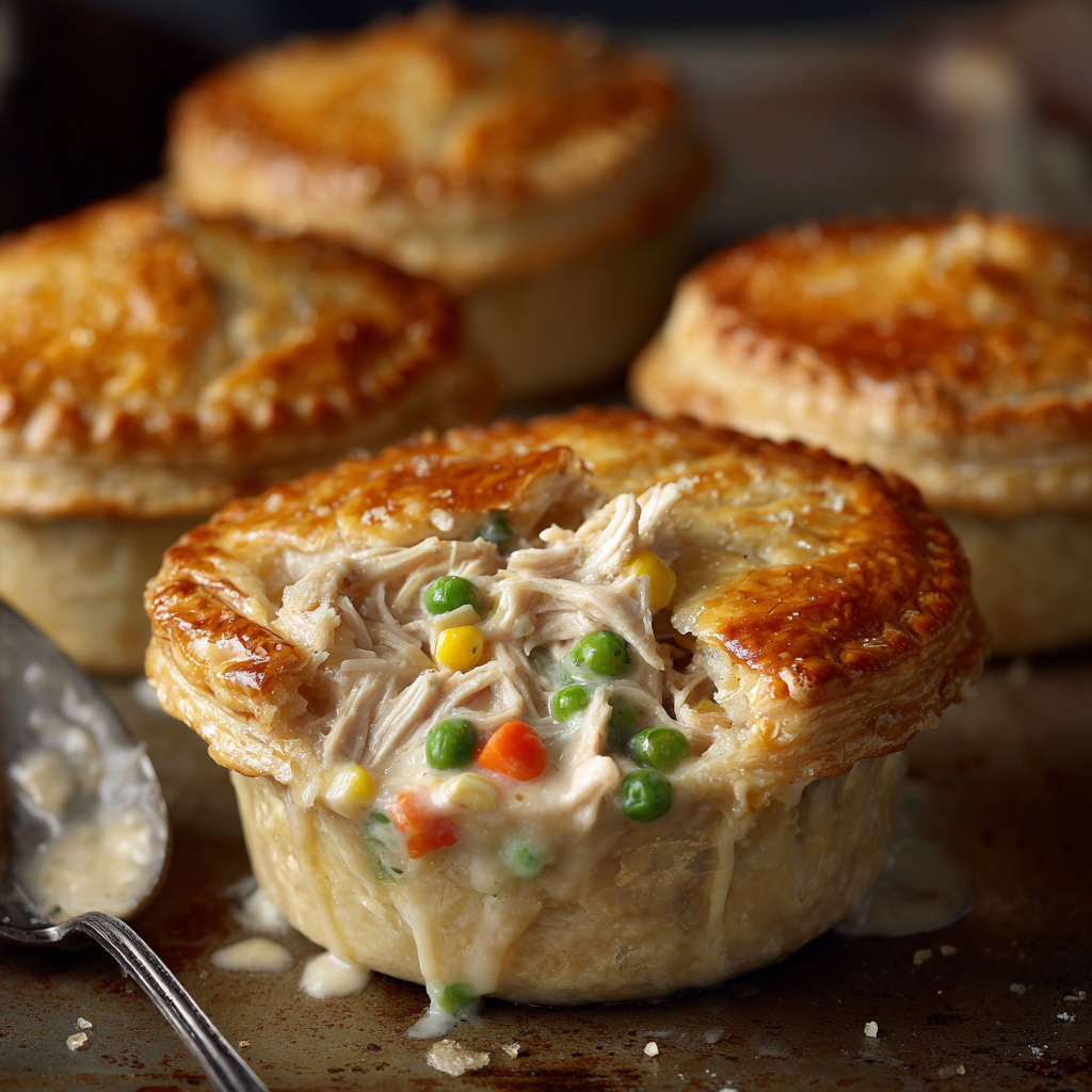 Quick Rotisserie Chicken Pot Pies
