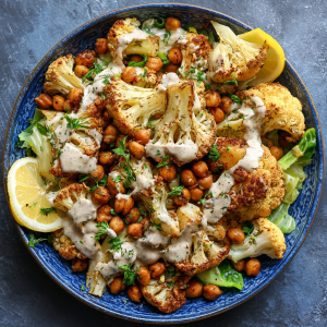 Roasted Cauliflower & Chickpeas