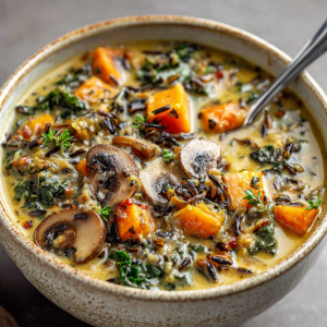 Cozy Autumn Wild Rice Soup