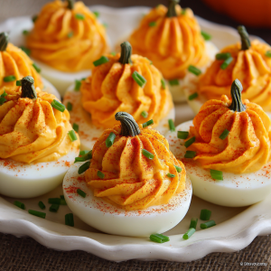 Pumpkin Deviled Eggs