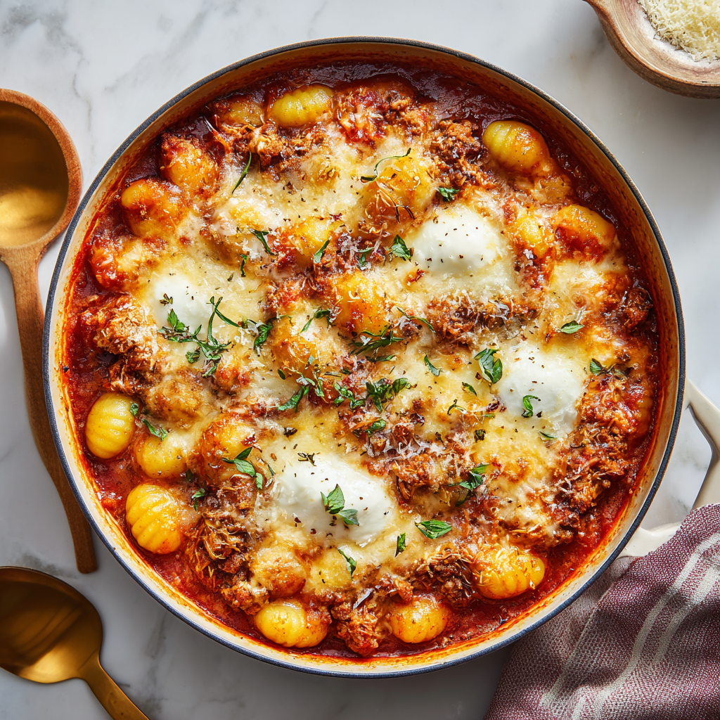 Chicken Parmesan Gnocchi Bake